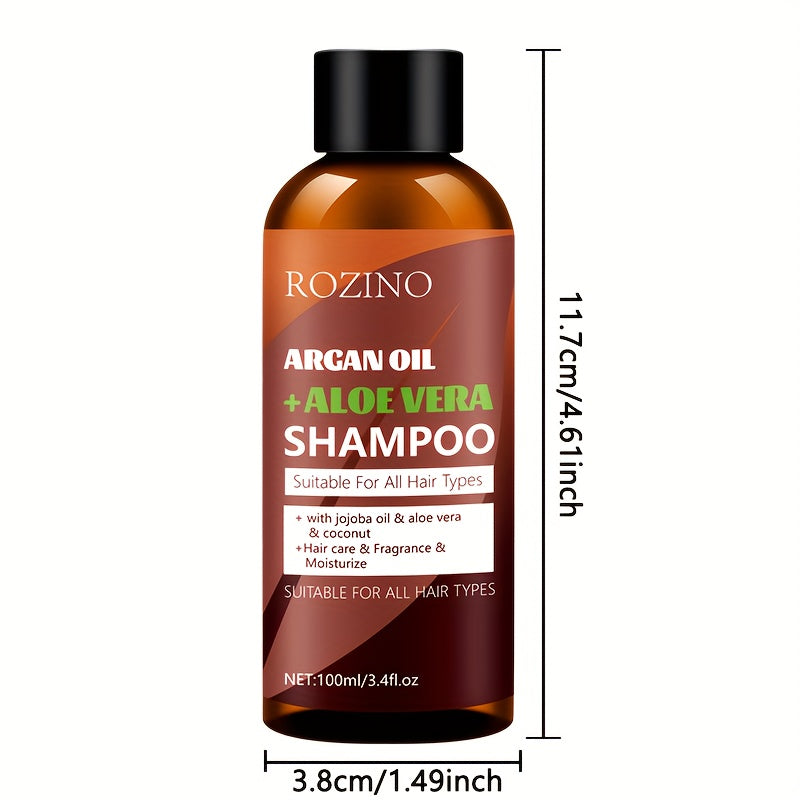 ROZINO Argan Oil & Aloe Vera Shampoo 3.38oz