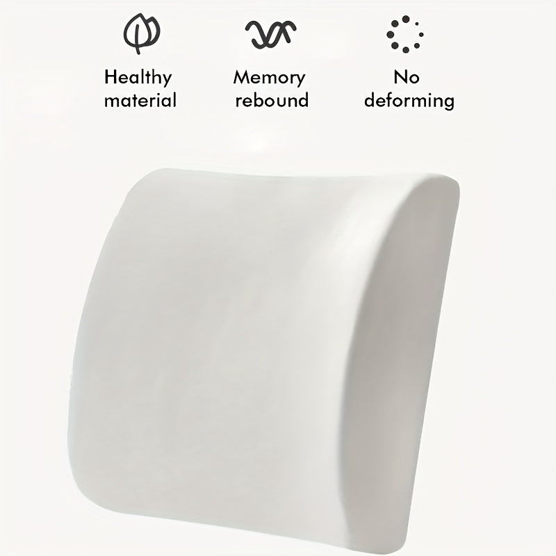 1pc Memory Foam Lumbar Support Pillow Back Cushion