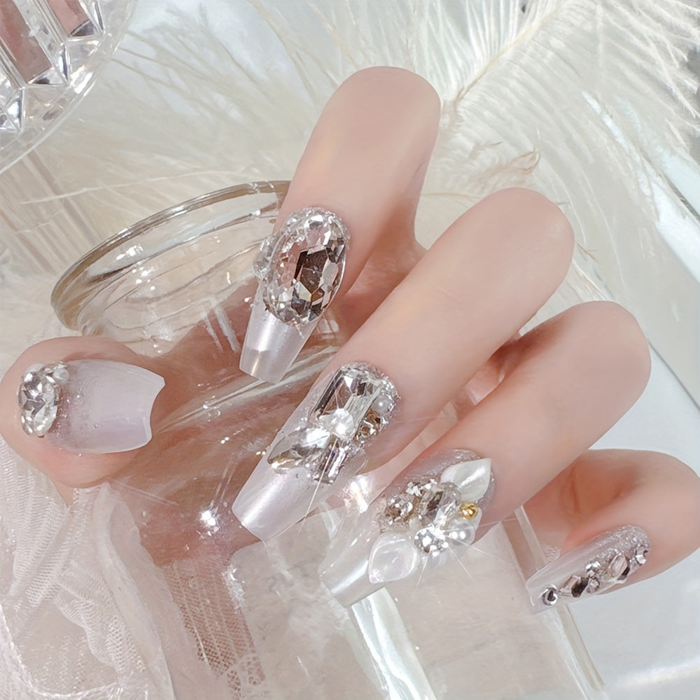 24pcs Square Shape Press On Nails