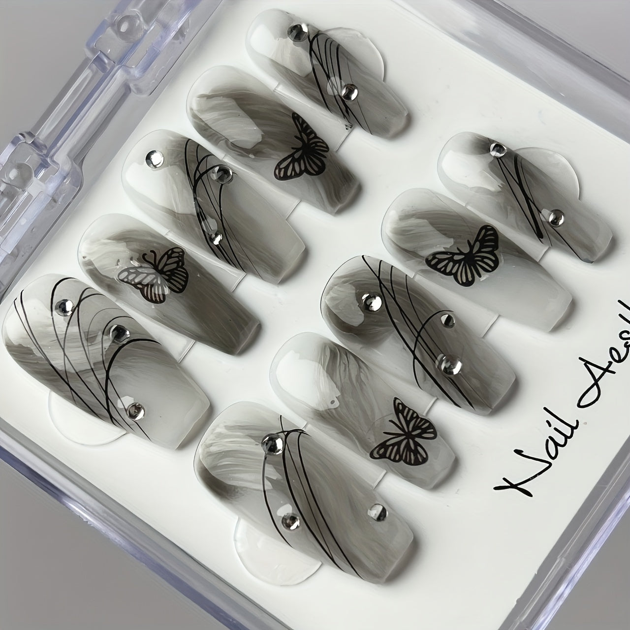 Exquisite Handcrafted Medium Ballerina Press-On Nails