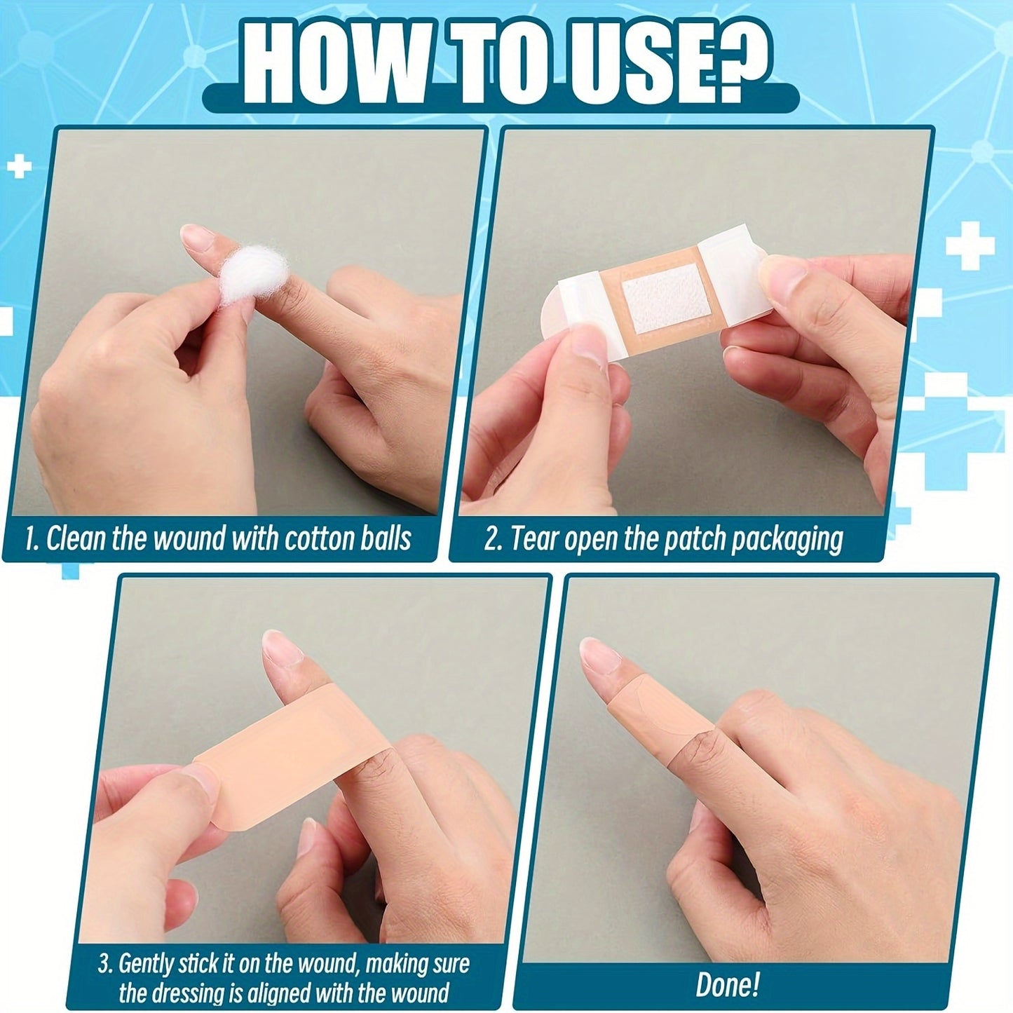 720pcs Multi-Size Bandage Set