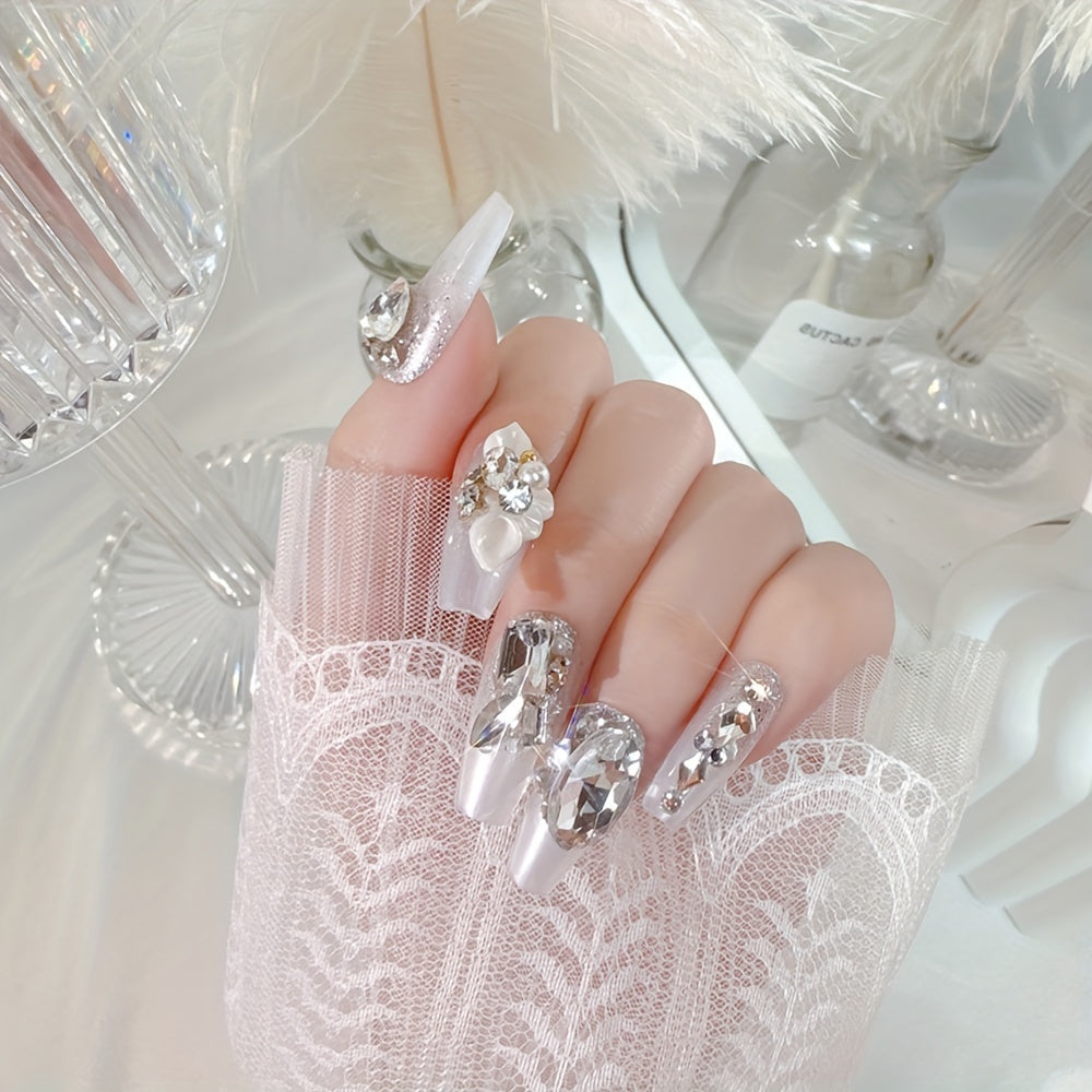 24pcs Square Shape Press On Nails