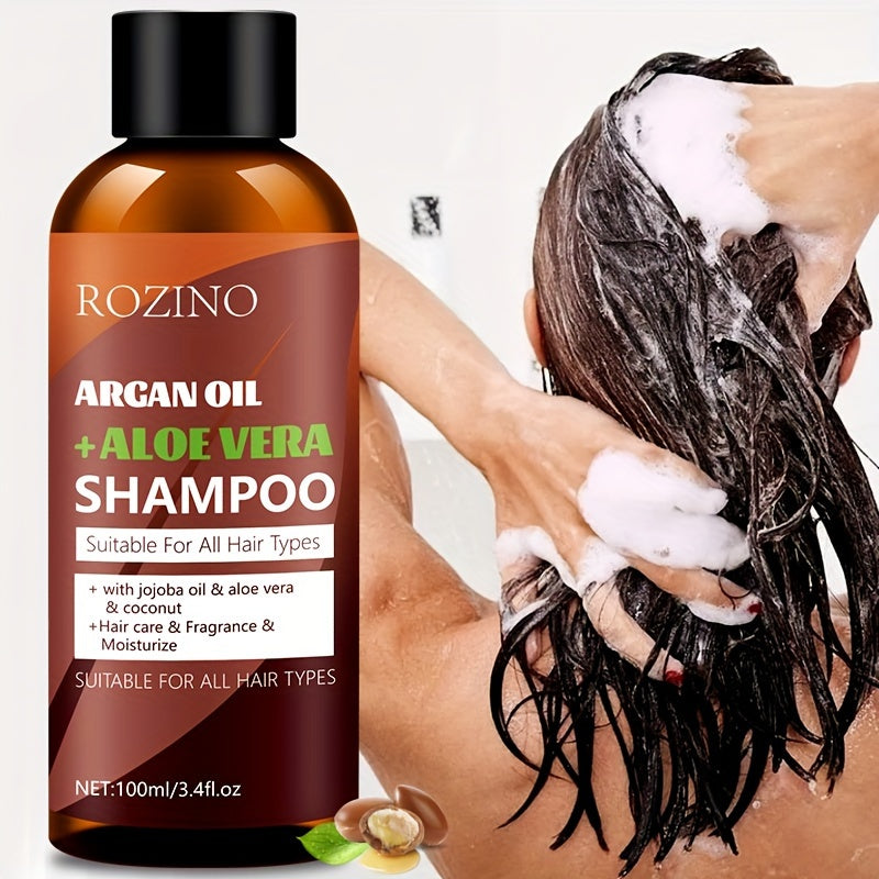 ROZINO Argan Oil & Aloe Vera Shampoo 3.38oz