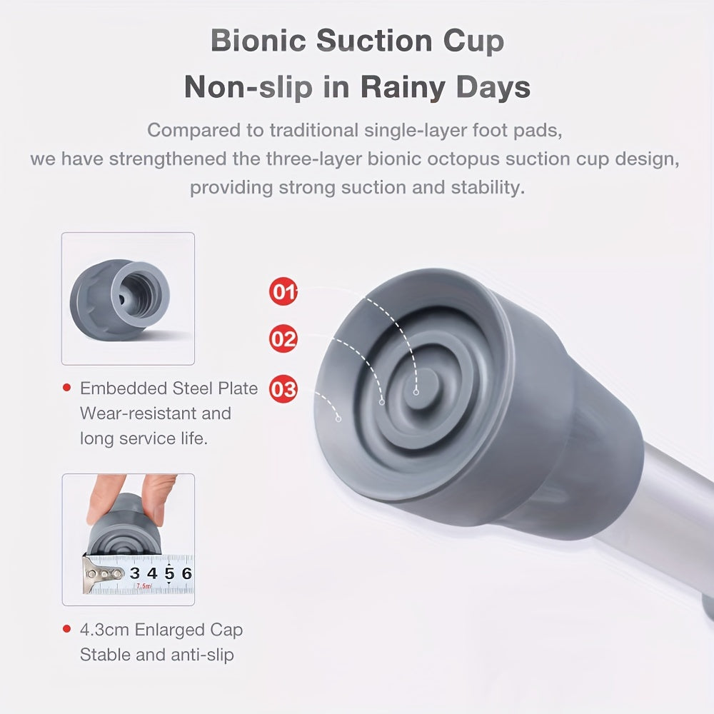 Cofoe Adjustable Aluminum Alloy Crutches, 1pc