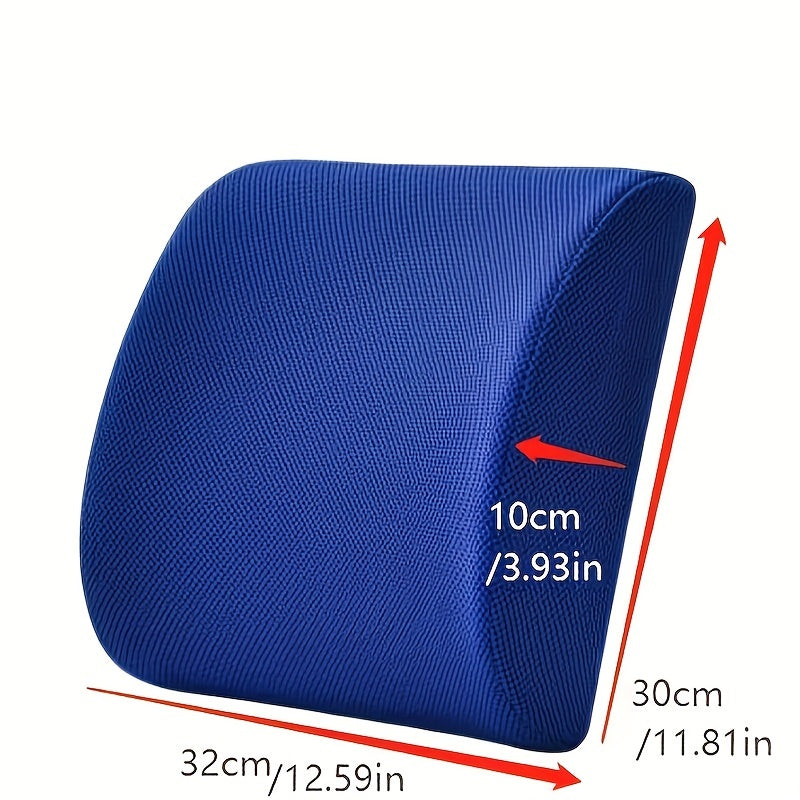 1pc Memory Foam Lumbar Support Pillow Back Cushion