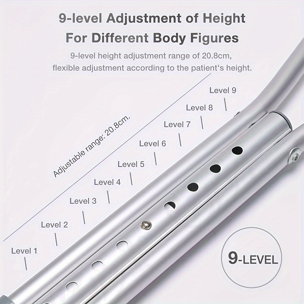 Cofoe Adjustable Aluminum Alloy Crutches, 1pc