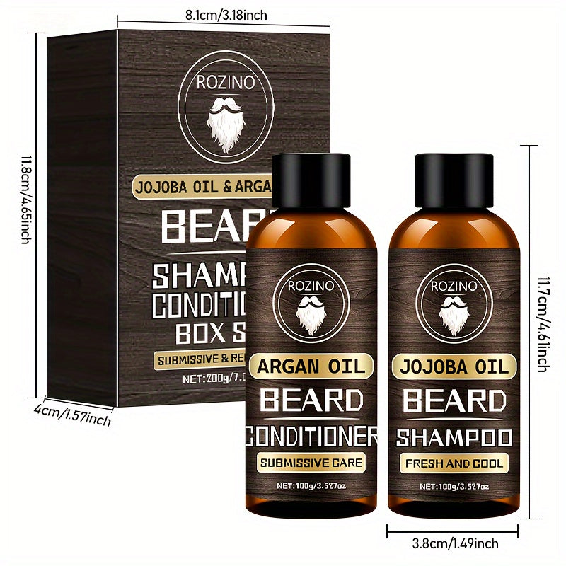ROZINO Beard Shampoo and Conditioner Set 100g