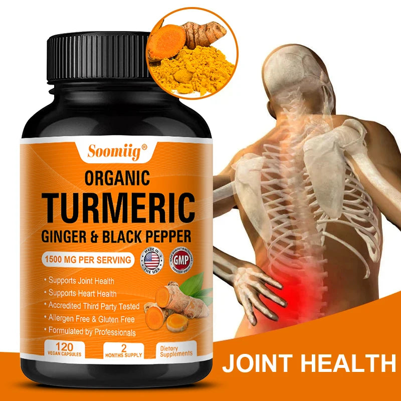 Organic Turmeric with Black Pepper, Ginger and Active Curcumin