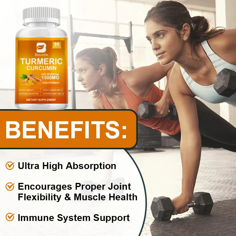 Organic Turmeric Curcumin Supplement 90 capsules