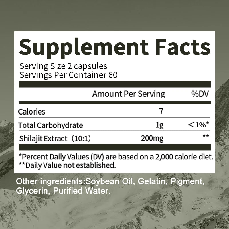 Pure Himalayan Shilajit Capsule