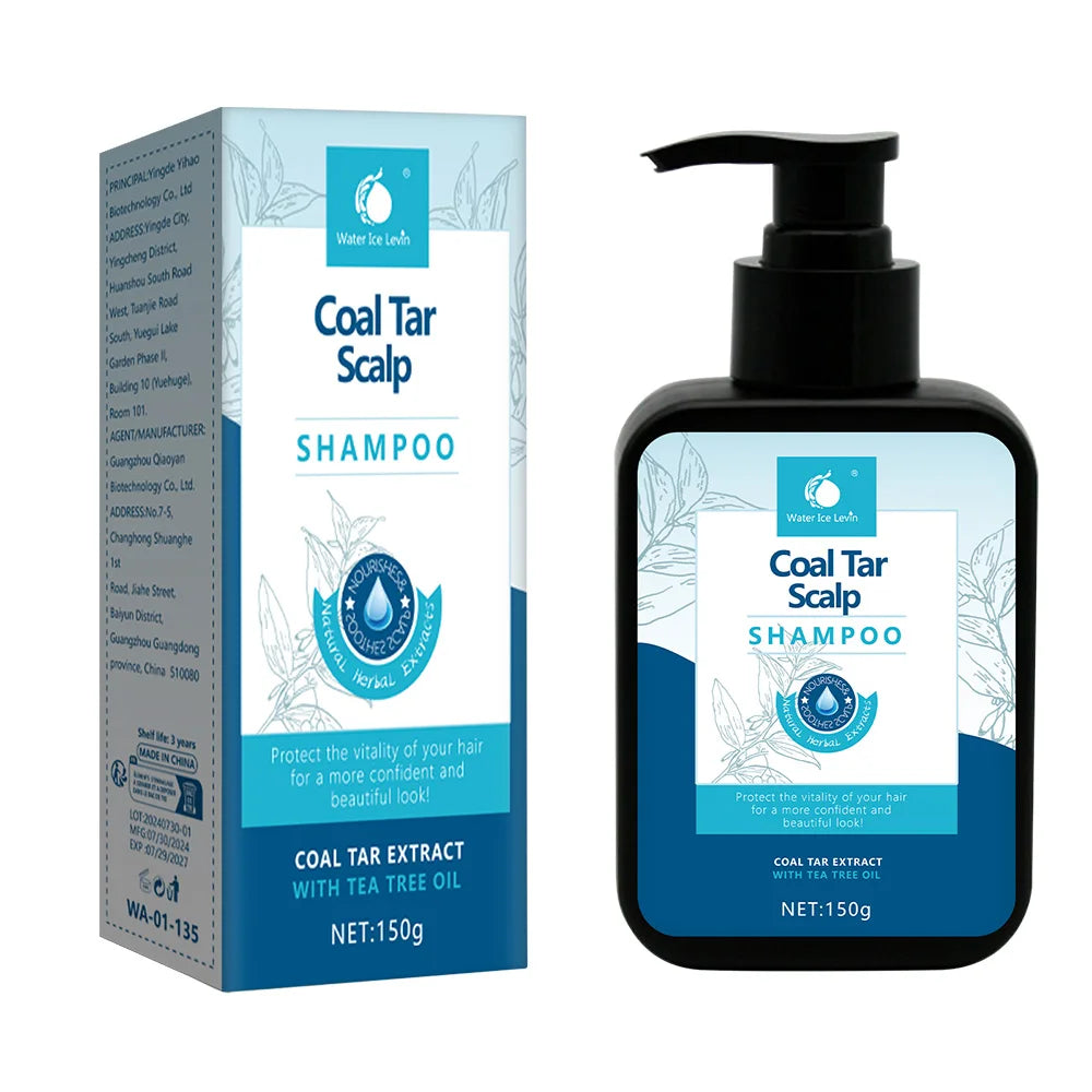 Coal tar scalp soothing shampoo, control oil, remove dandruff, moisturize, nourish scalp and repair damaged hair shampoo