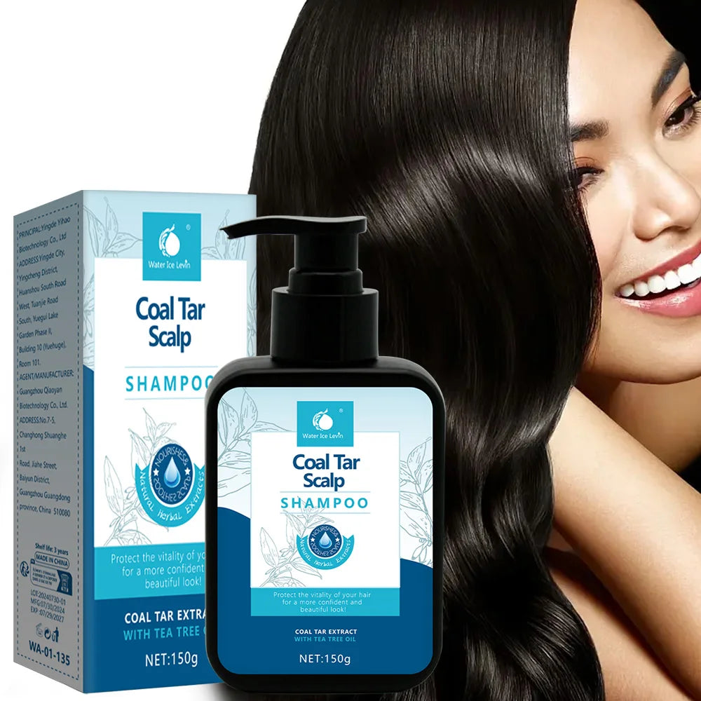 Coal tar scalp soothing shampoo, control oil, remove dandruff, moisturize, nourish scalp and repair damaged hair shampoo