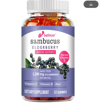 Balincer Elderberry 3200 mg Gummies - Cellular Protection from Oxidative Stress and Immune Support, Non-GMO Vegan