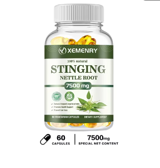 Nettle Root Capsules 7500 Mg - Supports Prostate and Urinary Tract Health | Non-GMO and Gluten-Free Supplement