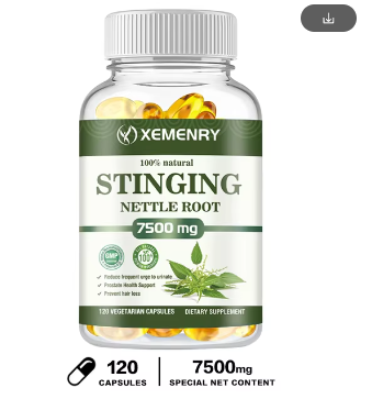 Nettle Root Capsules 7500 Mg - Supports Prostate and Urinary Tract Health | Non-GMO and Gluten-Free Supplement