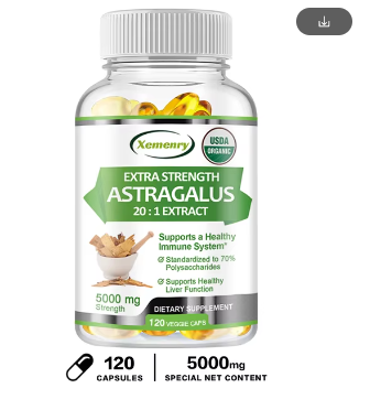 Astragalus Root Extract 5000 Mg - Extract Immune Supplement, Enhances Energy, Prostate and Stamina