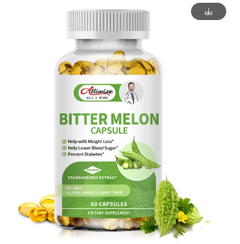 Alliwise Bitter Melon Potent Complex Extract management for Heart Blood Sugar and Cholesterol Health