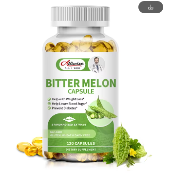 Alliwise Bitter Melon Potent Complex Extract management for Heart Blood Sugar and Cholesterol Health
