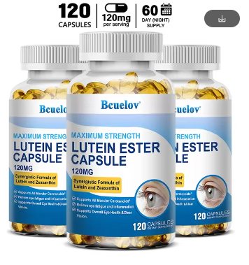 Vitamins Lutein Melanoxanthin and Bilberry Extract Supports Eye Strain, Dry Eyes and Vision Health - Lutein Blend Capsules