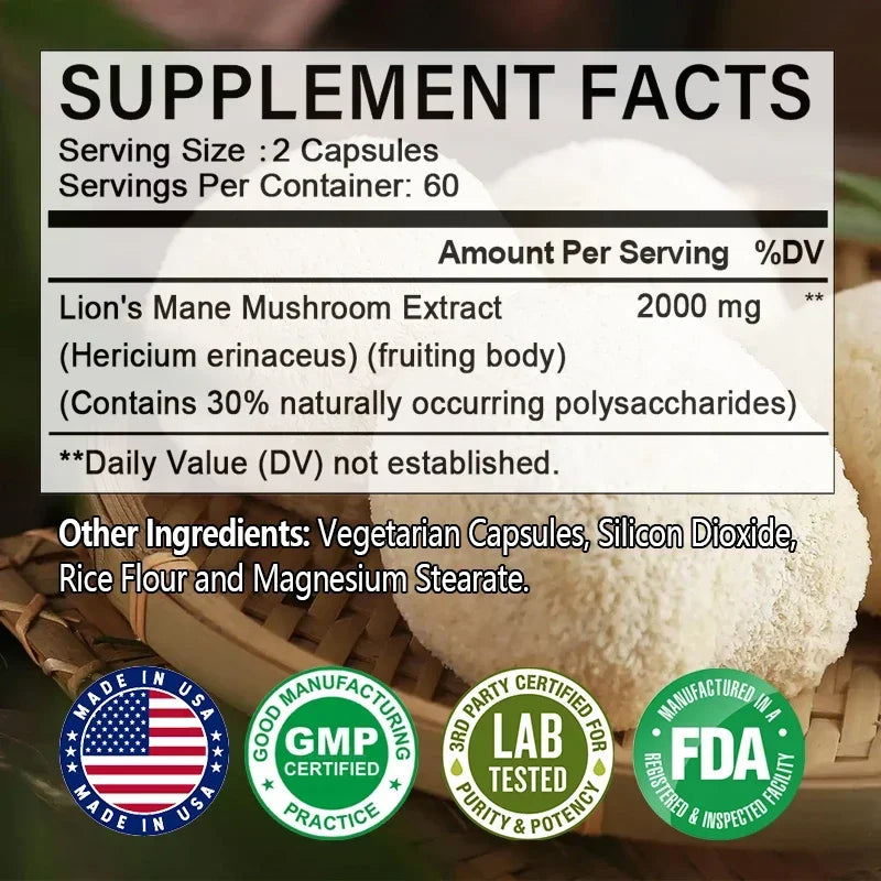 Lions Mane Brain & Focus Supplement