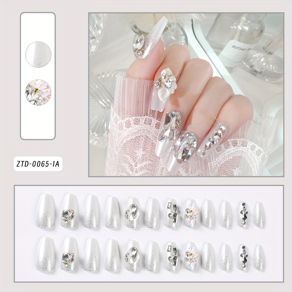 24pcs Square Shape Press On Nails