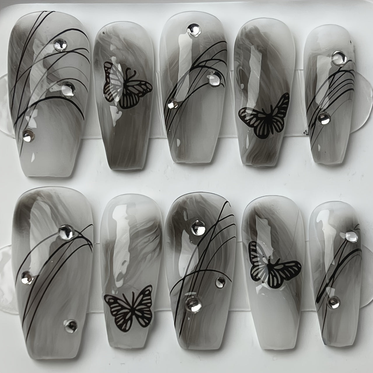 Exquisite Handcrafted Medium Ballerina Press-On Nails