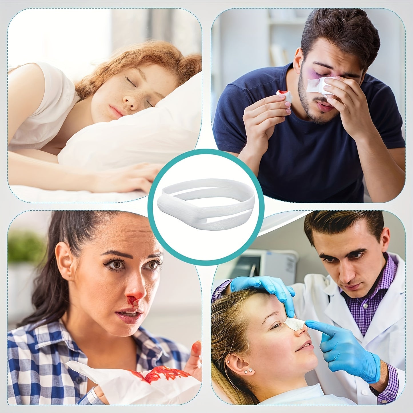 3pcs Elastic Nose Bleeding Stopper Gauze