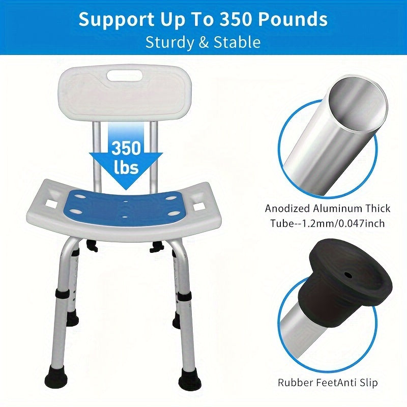 1pc Shower Chair Anti Slip For Safety