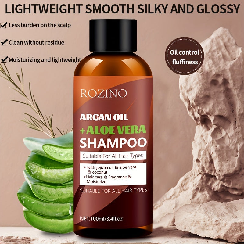 ROZINO Argan Oil & Aloe Vera Shampoo 3.38oz