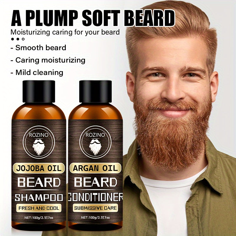 ROZINO Beard Shampoo and Conditioner Set 100g