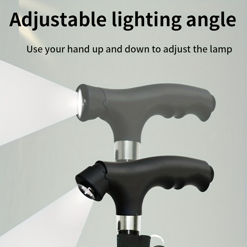 All-Terrain LED Walking Cane: Secure, Foldable & Adjustable