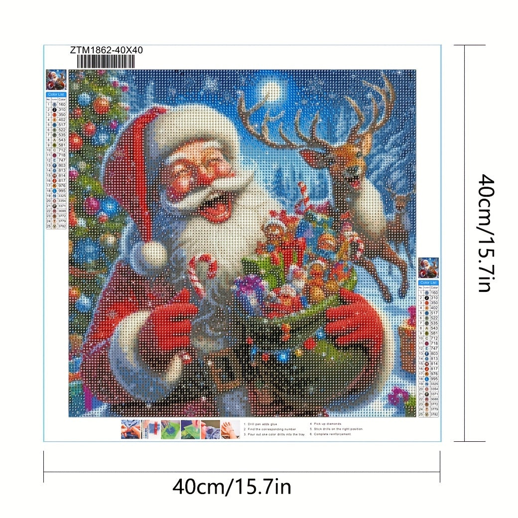1pc, Large-sized Round Diamond Art Painting Kit