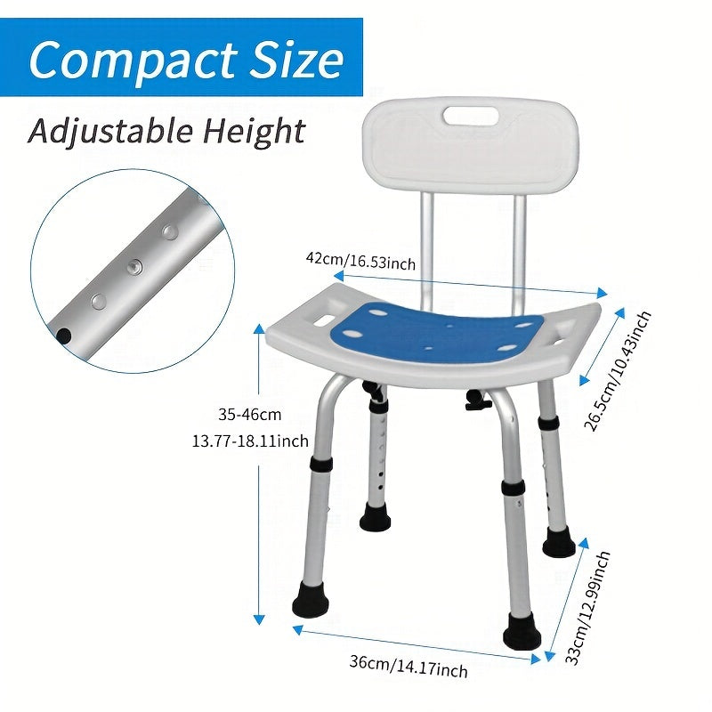 1pc Shower Chair Anti Slip For Safety