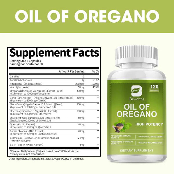 Origanum Extract Oregano Oil Capsule