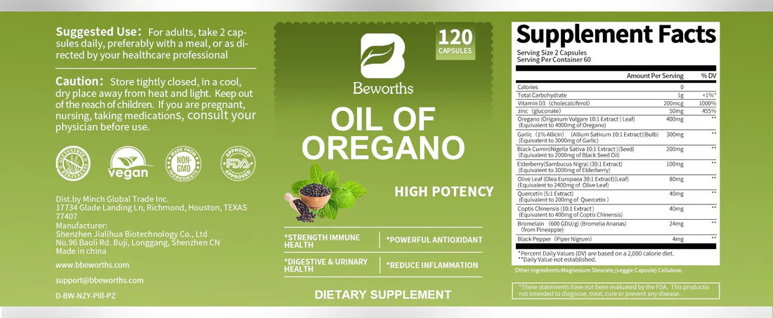 Origanum Extract Oregano Oil Capsule