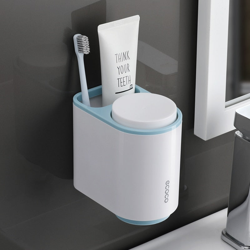 Bathroom Accessories organizer Set Toothbrush Holder Automatic Toothpaste Dispenser