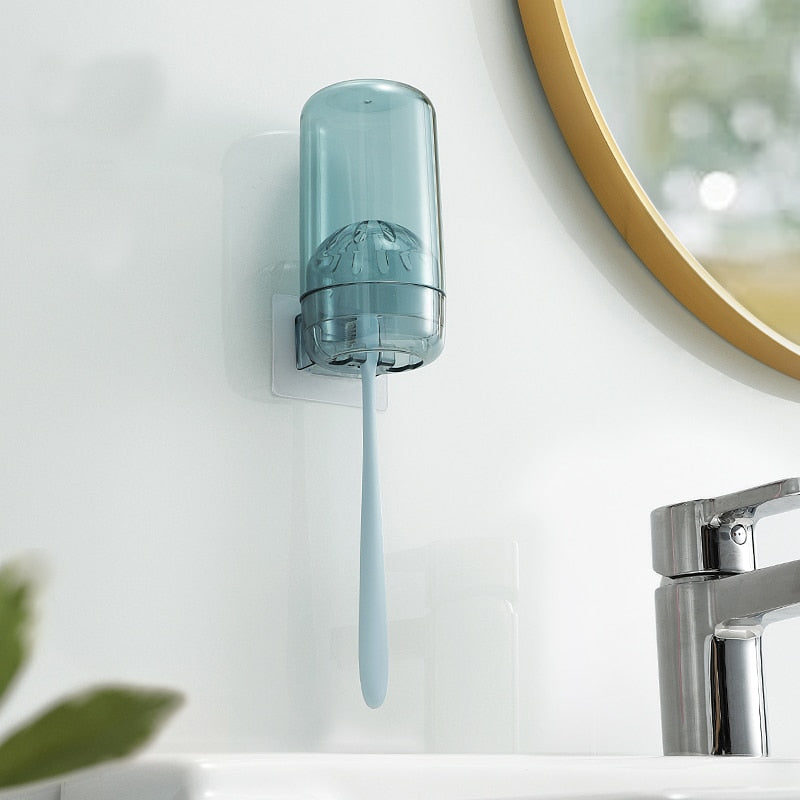 Bathroom Accessories organizer Set Toothbrush Holder Automatic Toothpaste Dispenser