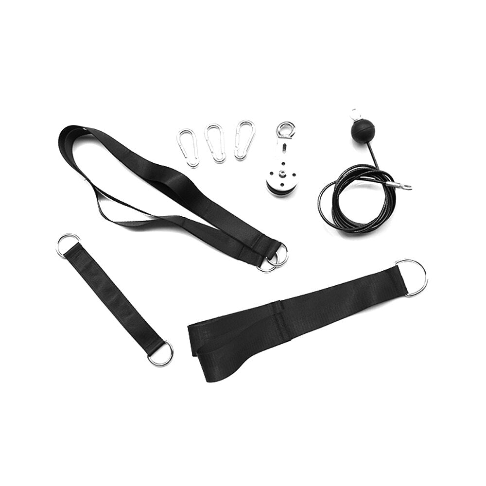 Fitness DIY Gym Pulley Cable Machine Attachment System