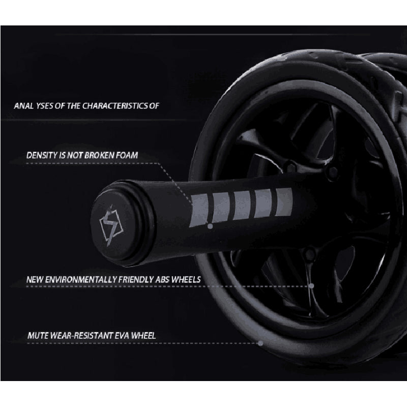 Muscle Exercise Equipment Home Fitness Equipment Double Wheel Abdominal Power Wheel Ab Roller Gym Roller Trainer Training