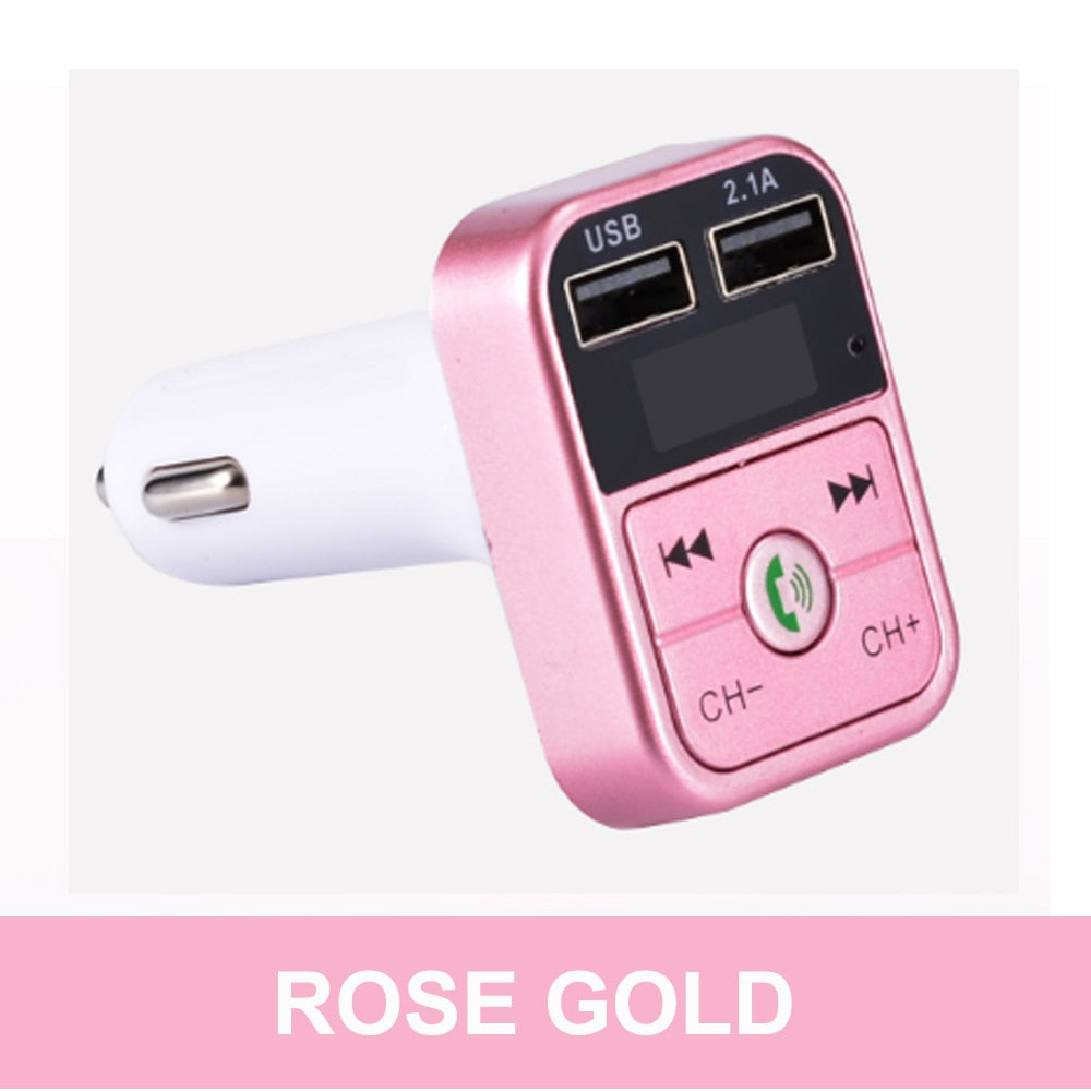 KDsafe Bluetooth Wireless Car kit Handfree LCD FM Transmitter Dual USB Car Charger
