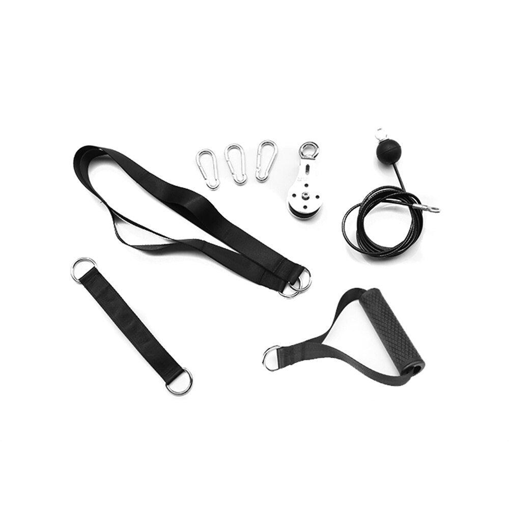 Fitness DIY Gym Pulley Cable Machine Attachment System