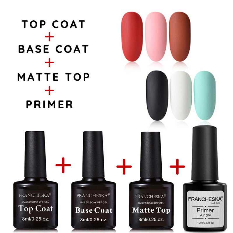 4-piece Nails Glue Set Nail Art Base Nail Polish