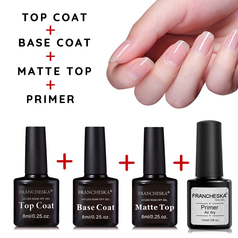 4-piece Nails Glue Set Nail Art Base Nail Polish