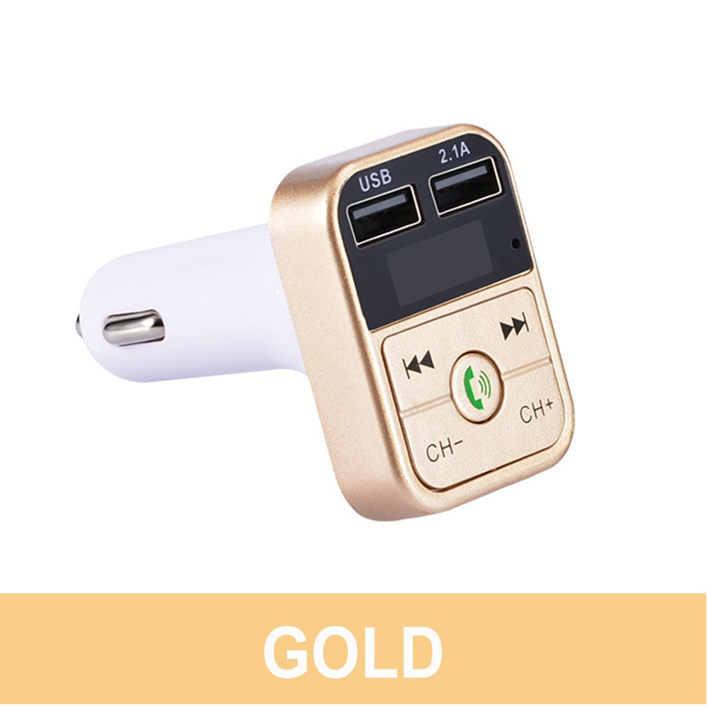 KDsafe Bluetooth Wireless Car kit Handfree LCD FM Transmitter Dual USB Car Charger