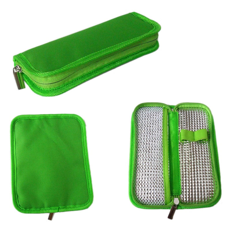 Insulin Cooler Travel Case Diabetic Medication Organizer Cooler Bag Navy Blue