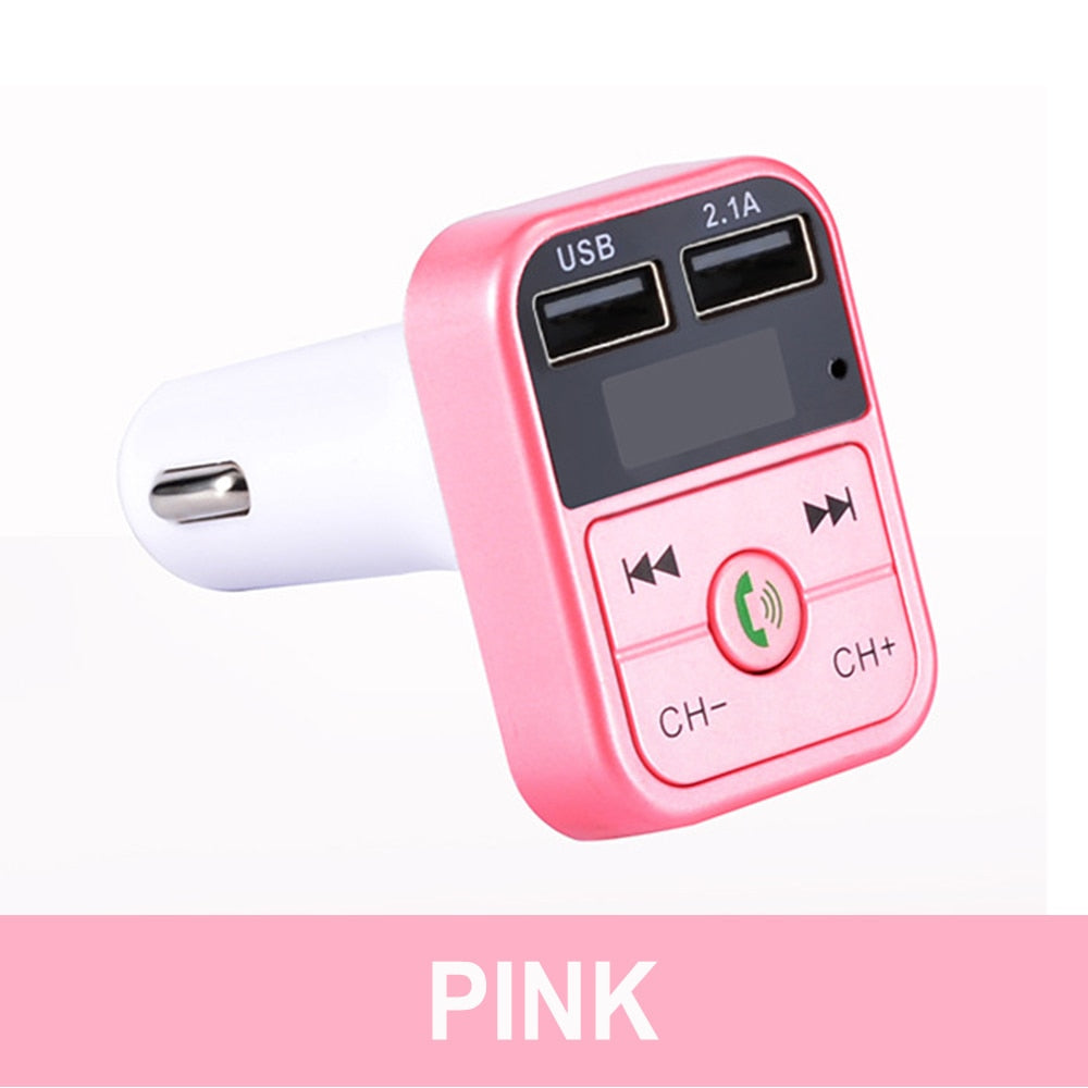 KDsafe Bluetooth Wireless Car kit Handfree LCD FM Transmitter Dual USB Car Charger