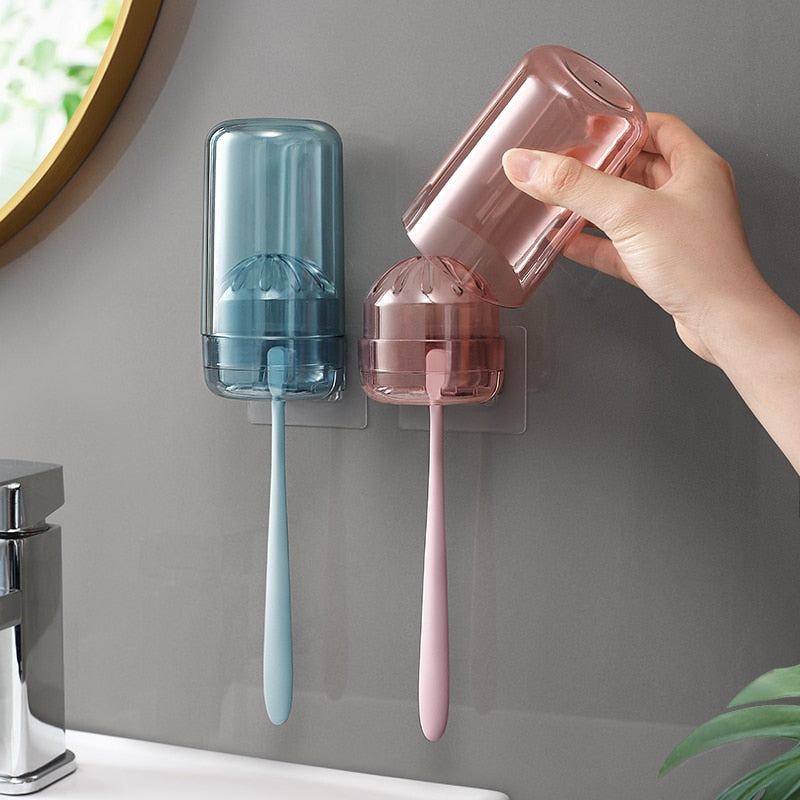 Bathroom Accessories organizer Set Toothbrush Holder Automatic Toothpaste Dispenser
