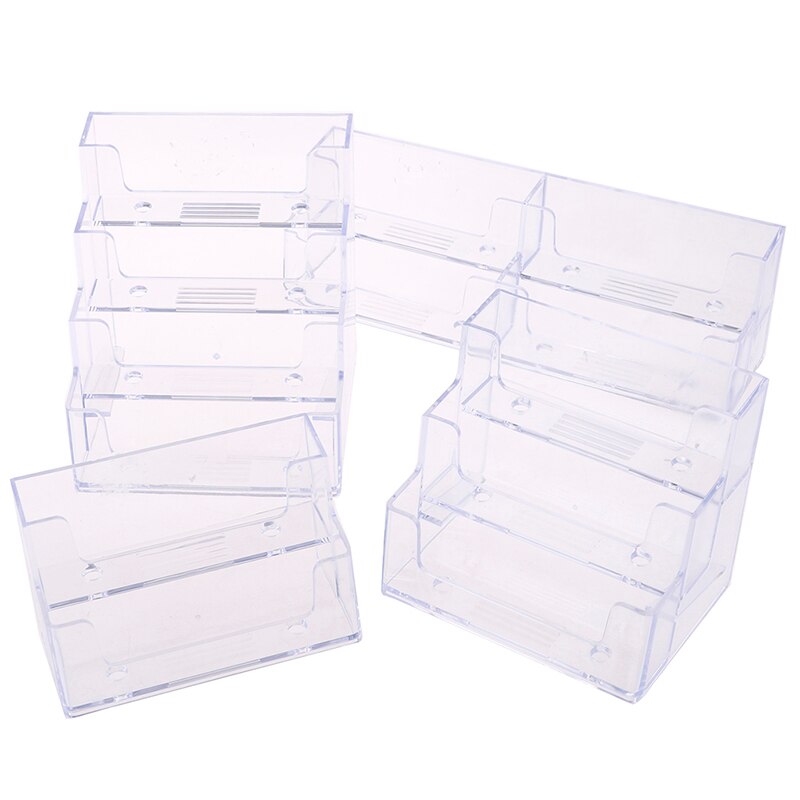 Desktop Office Business Card Holder Stand Clear Transparent Acrylic Counter Top