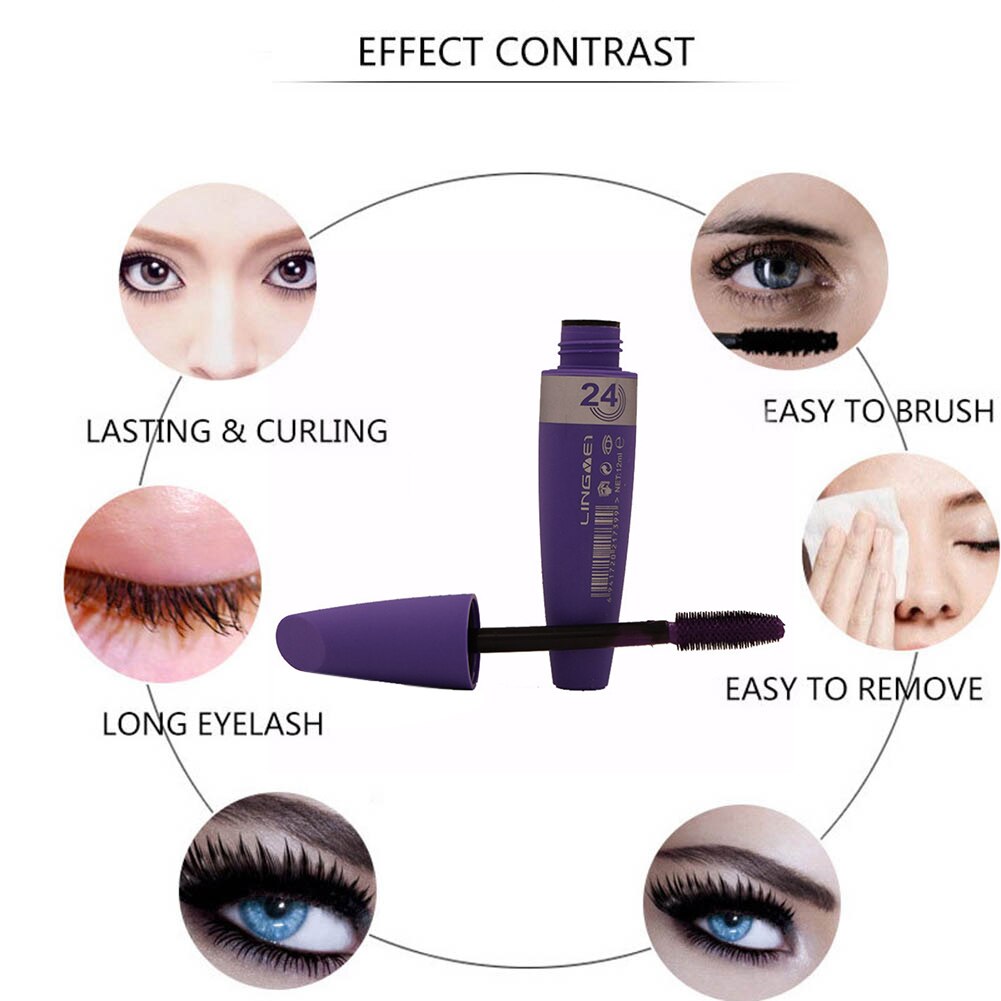 Ladies Eyelash Mascara 6 Color Long-lasting Waterproof