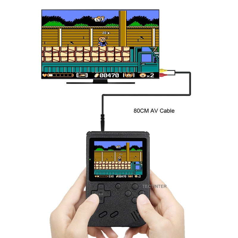 Retro Portable Mini Handheld Game Console 500mAh Battery 3.0 Inch Color LCD Kids Color Game Player Built-in 400 Games